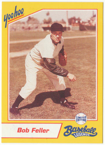 1993 Yoo-Hoo Baseball Legends Bob Feller