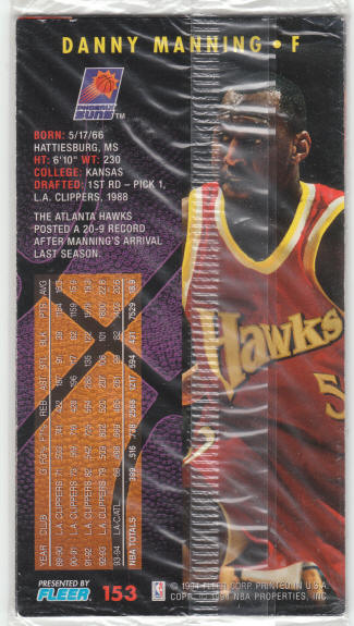 1994-95 Fleer Basketball McDonalds Promo Card Pack Danny Manning