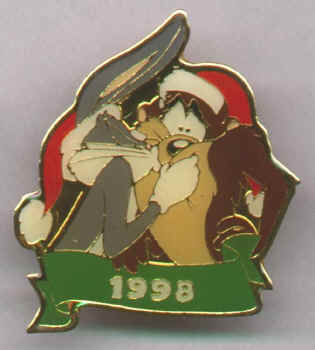 1998 Warner Brothers Christmas Pin Bugs Bunny