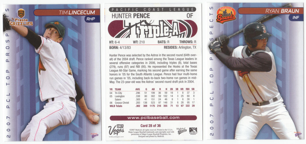 2007 PCL Top Prospects Baseball Cards Set