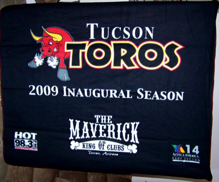 2009 Tucson Toros Fleece Throw Blanket