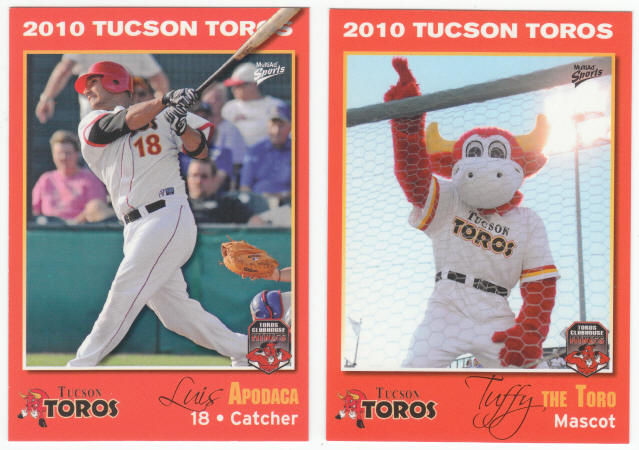 2010 Tucson Toros Baseball Cards Team Set