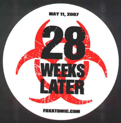 28 Weeks Later Window Cling