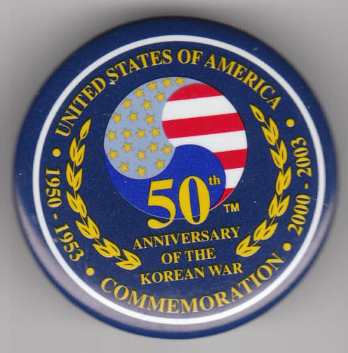 50th Anniversary Korean War Button