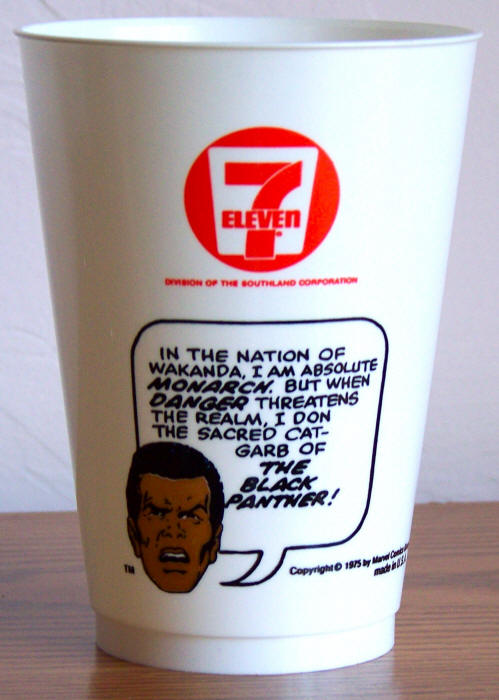 1975 Marvel Superhero 7-11 Slurpee Cup Black Panther