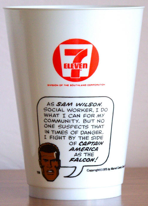 1975 Marvel Superhero 7-11 Slurpee Cup Falcon