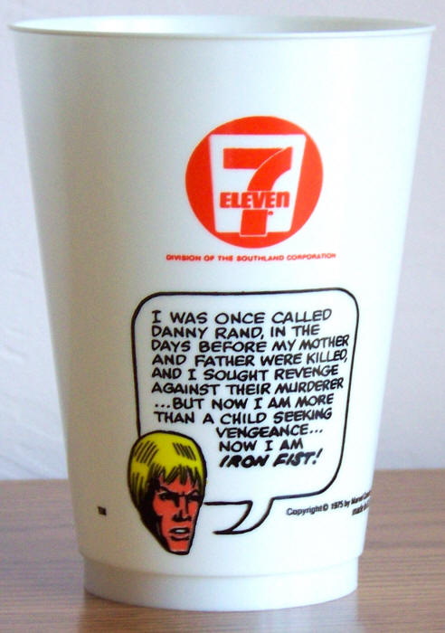 1975 Marvel Superhero 7-11 Slurpee Cup Iron Fist