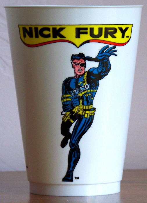 1975 Marvel Superhero 7-11 Slurpee Cup Nick Fury
