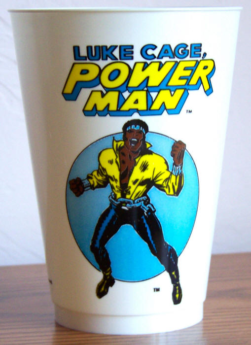 1975 Marvel Superhero 7-11 Slurpee Cup Luke Cage Power Man