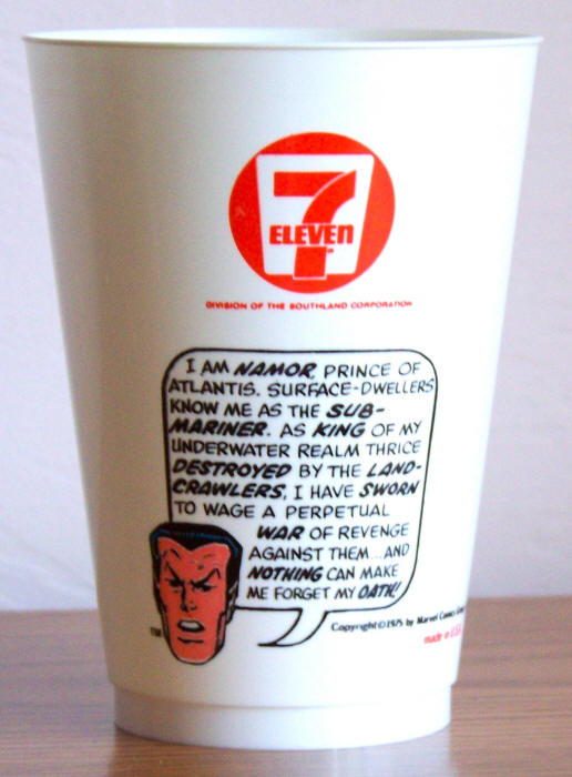 1975 Marvel Superhero 7-11 Slurpee Cup Savage Sub-Mariner
