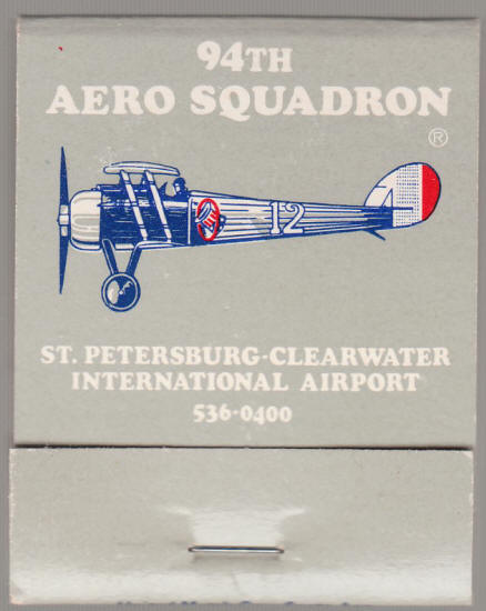 94th Aero Squadron Matchbook front