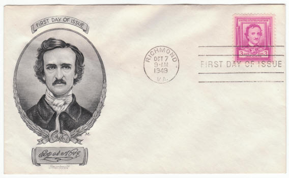 Scott #986 Edgar Allan Poe First Day Cover