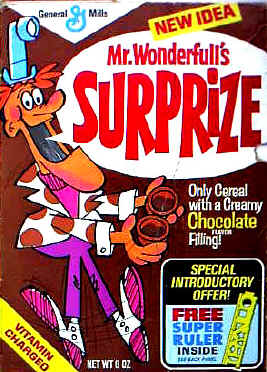 Mr Wonderfulls Surprize Cereal Box