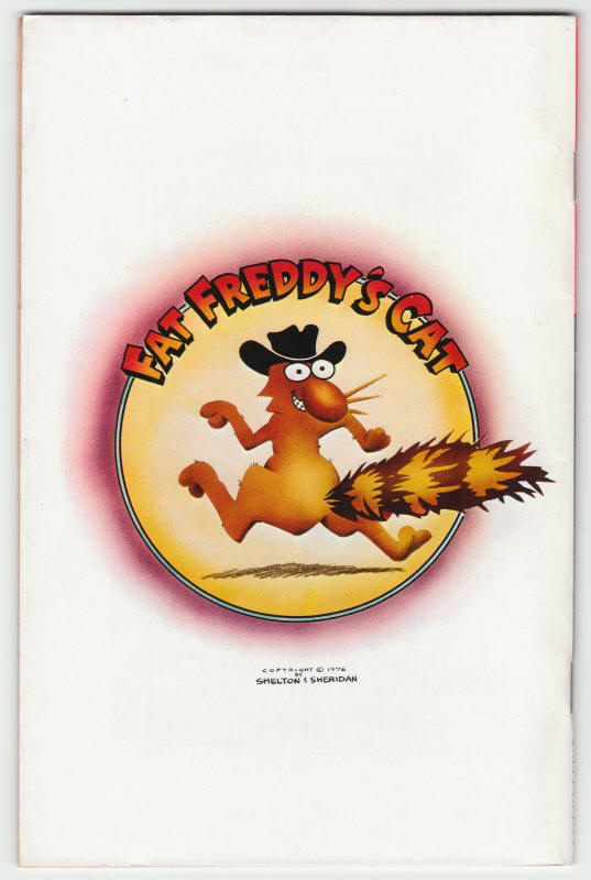 The Adventures Of Fat Freddys Cat #1 back cover