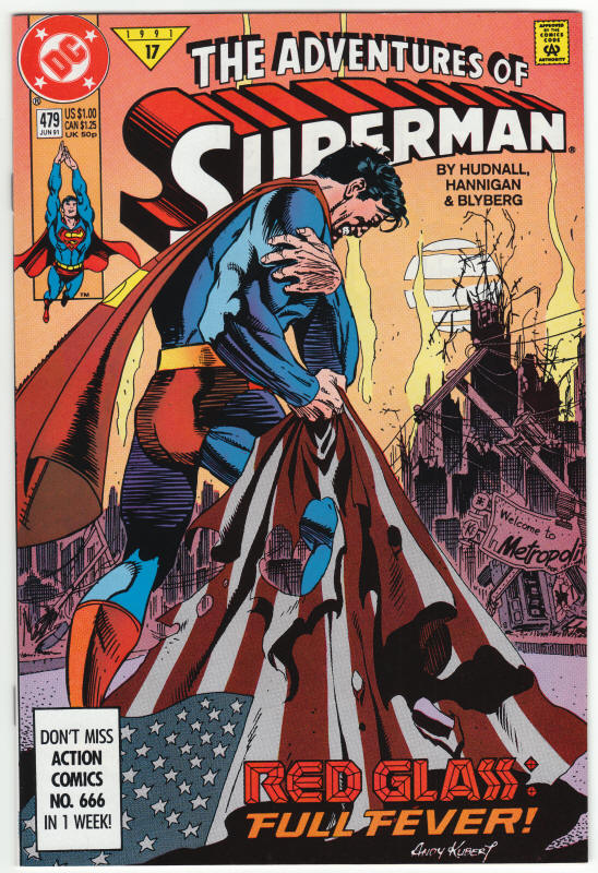 Adventures Of Superman #479 front cover