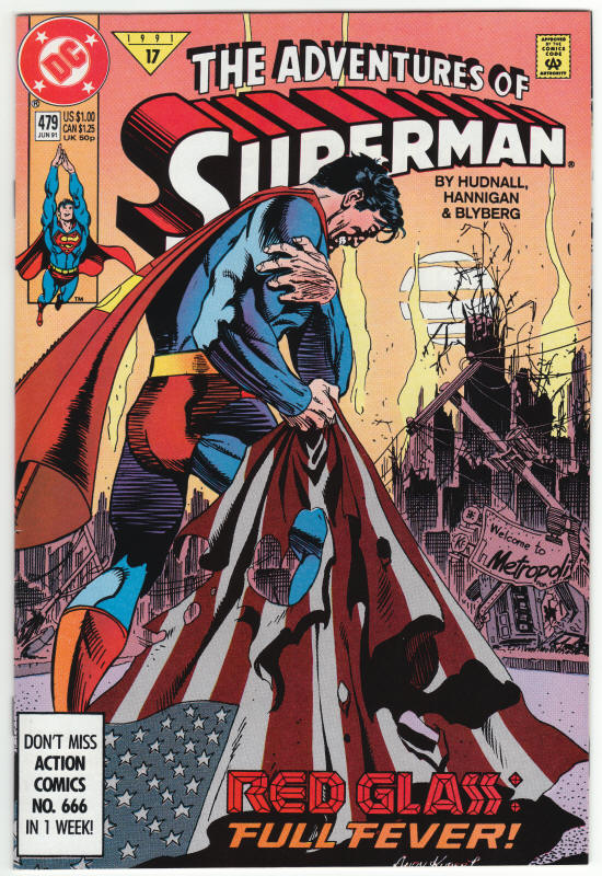 Adventures Of Superman #479 front cover