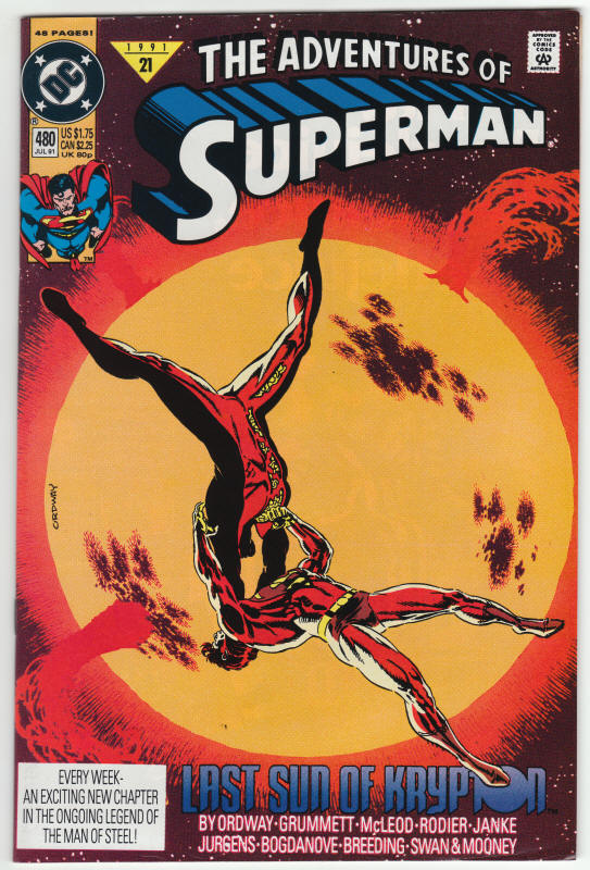 Adventures Of Superman #480 front cover