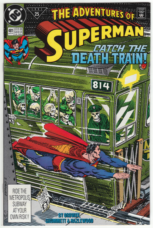 Adventures Of Superman #481 front cover