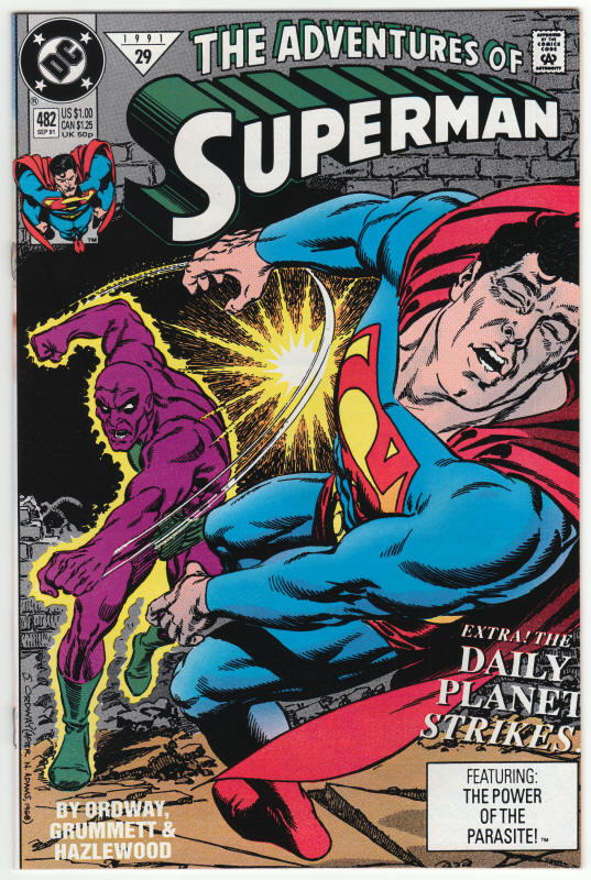 Adventures Of Superman #482 front cover