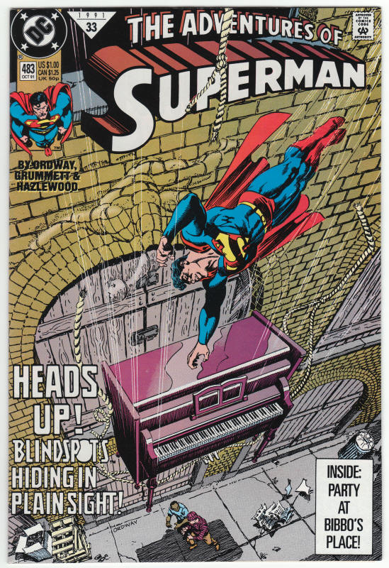 Adventures Of Superman #483 front cover