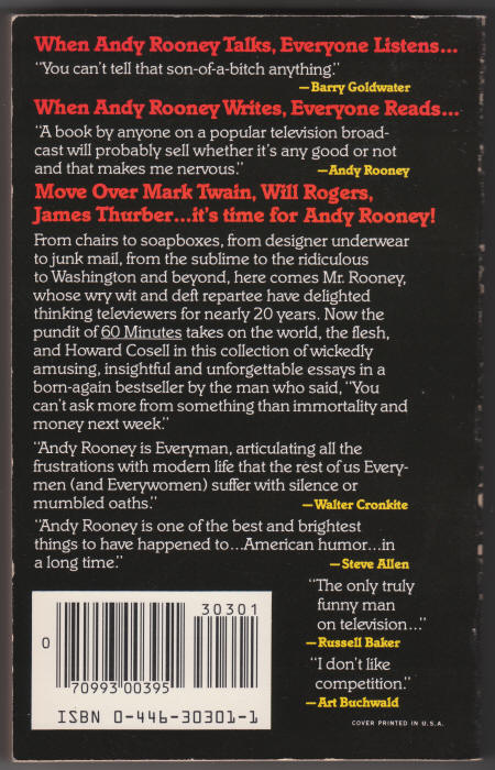 A Few Minutes With Andy Rooney back cover