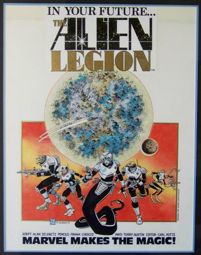 Frank Cirocco Terry Austin Alien Legion Promo Ad Original Artwork
