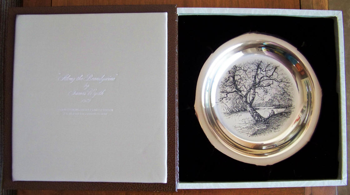 James Wyeth Along The Brandywine Sterling Silver Plate
