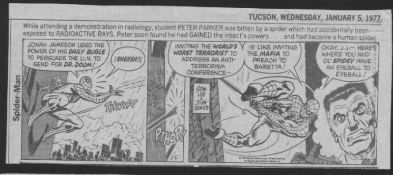 Amazing Spider-Man Daily Newspaper Strip 1977