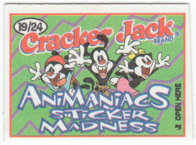 Animaniacs Sticker Madness Cracker Jack Prize