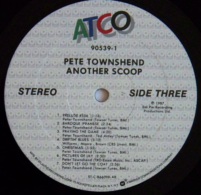 Another Scoop Album Side Three Label