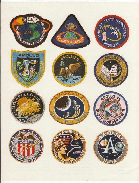 Apollo Program Patch RCA Sticker Sheet