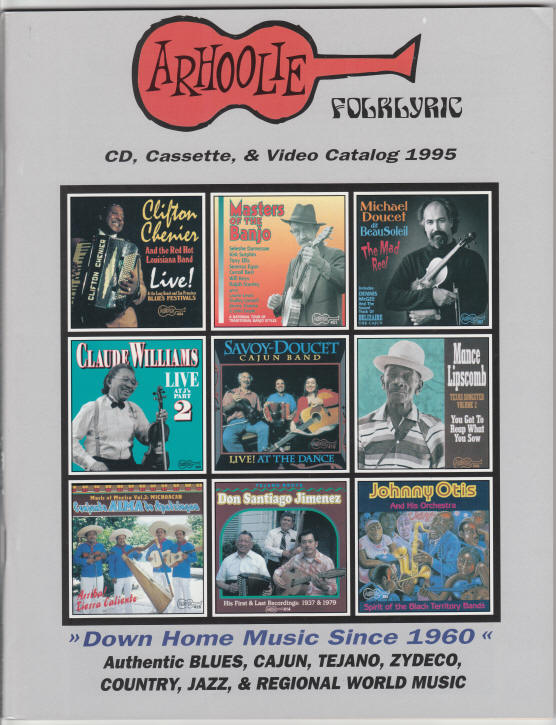 Arhoolie Folklyric Catalog 1995 front cover