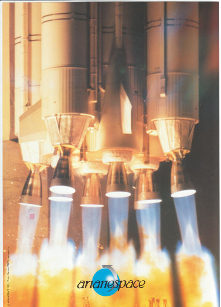 Ariane 4 Rocket Boosters Firing Poster
