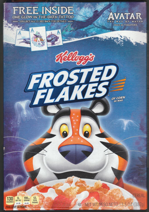 Avatar Way of Water Frosted Flakes box front