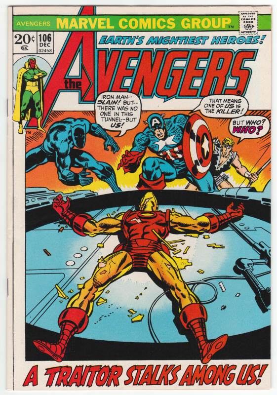The Avengers #106 front cover