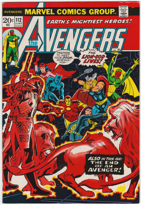 The Avengers 112 front cover