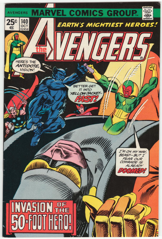 The Avengers #140 front cover