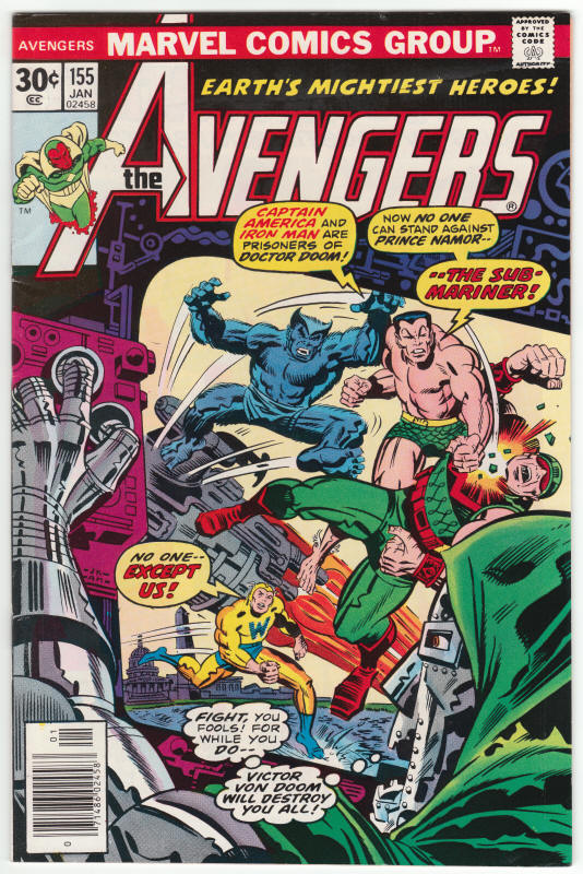 The Avengers 155 front cover
