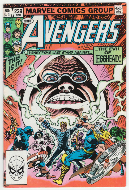 The Avengers 229 front cover