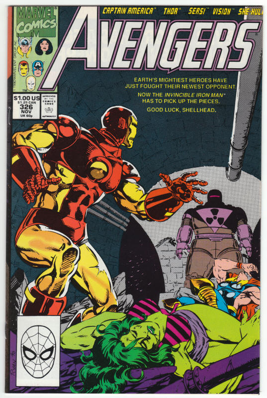 The Avengers 326 front cover