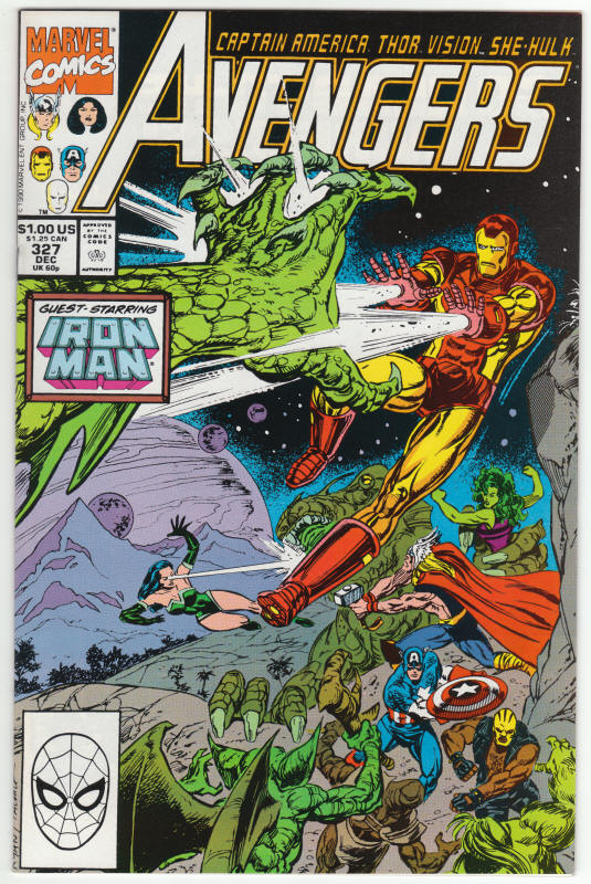 The Avengers #327 front cover