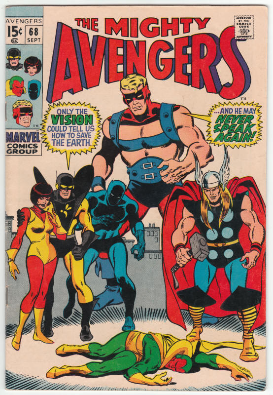 The Avengers #68 front cover