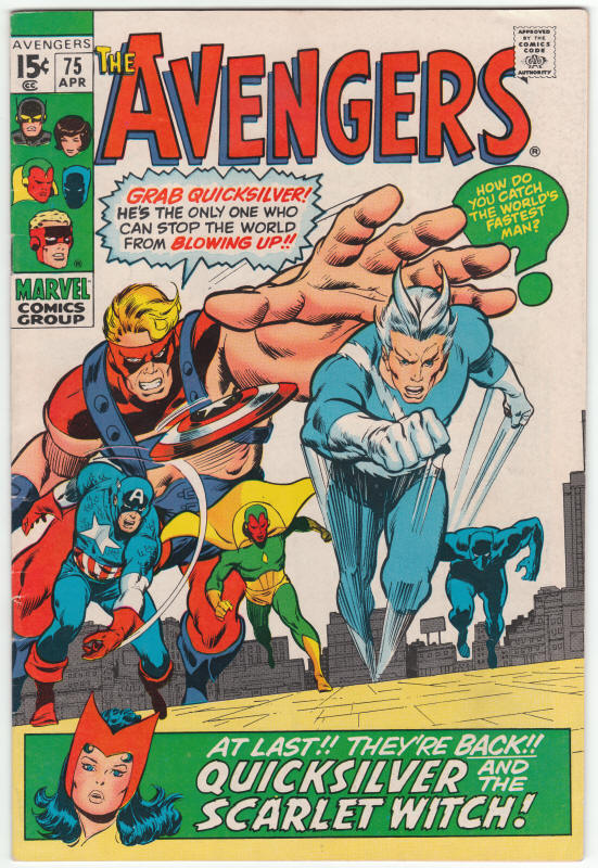 The Avengers #75 front cover