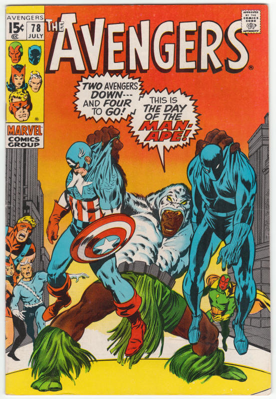 The Avengers #78 front cover