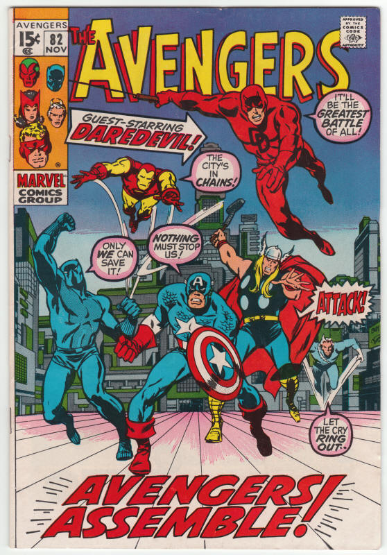 The Avengers #82 front cover