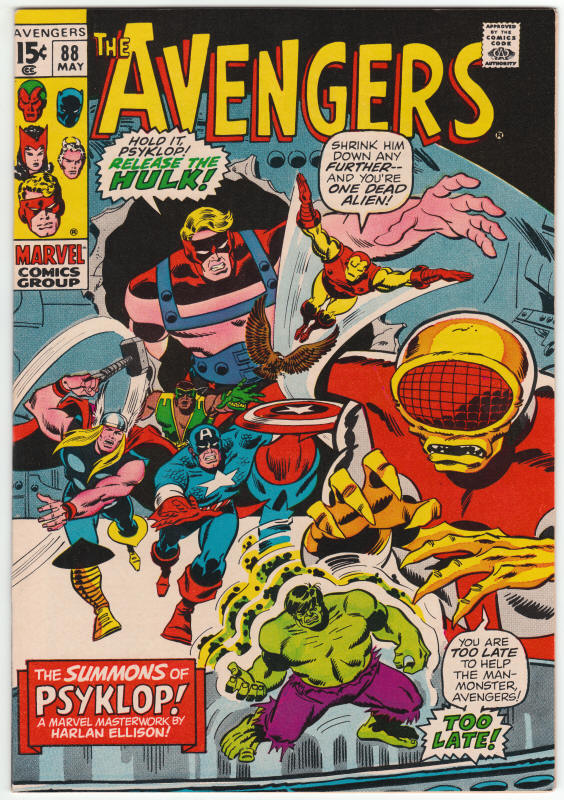 The Avengers #88 front cover