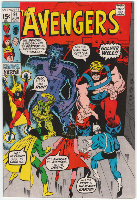 The Avengers #91 front cover