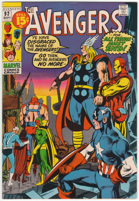 The Avengers #92 front cover