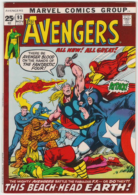 The Avengers #93 front cover