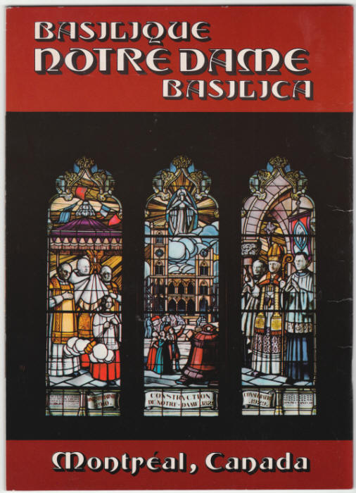 Basilique Notre Dame Basilica Tour Booklet back
